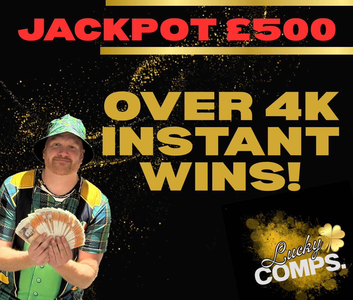 JACKPOT £500 WITH OVER 4K INSTANT WINS.